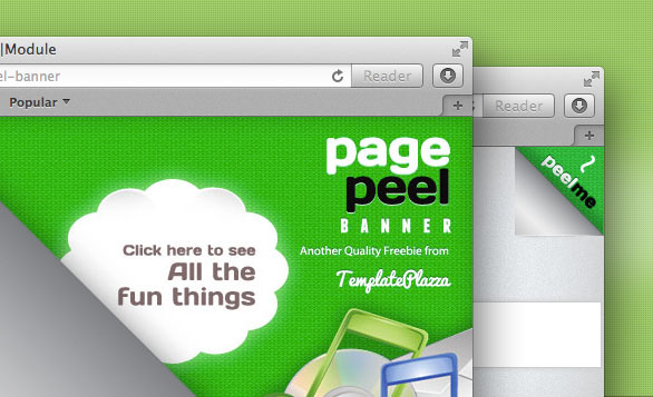 Pagepeel Banner module