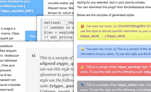 Xtypo joomla plugin