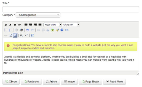 Xtypo button joomla plugin